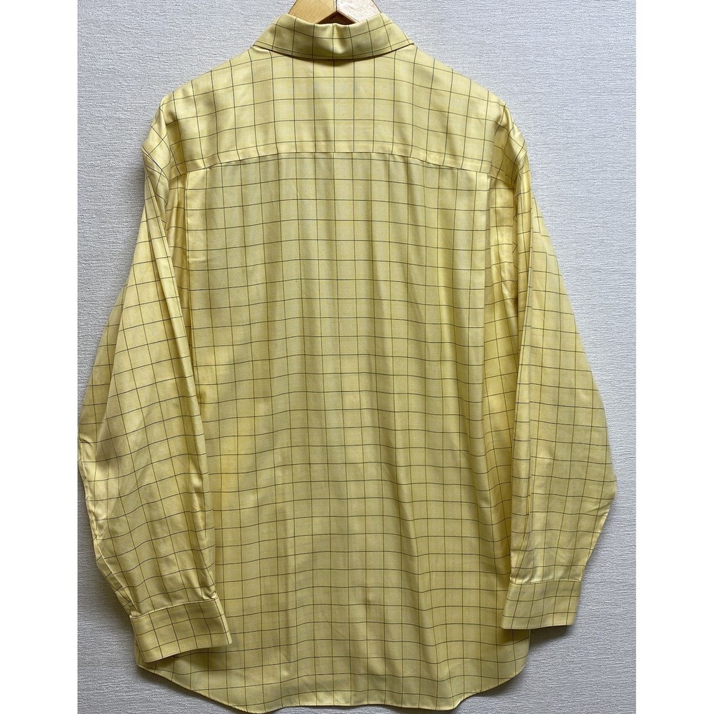Orvis Button Down Long Sleeve Shirt Yellow/Blue Checked Mens Large - Picture 3 of 11